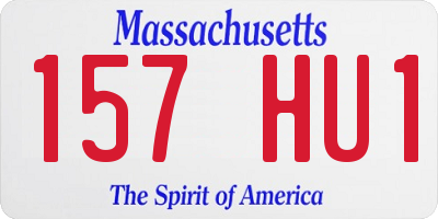 MA license plate 157HU1