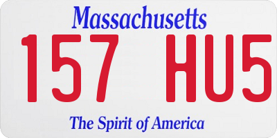 MA license plate 157HU5