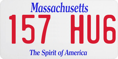 MA license plate 157HU6