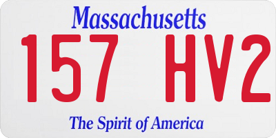 MA license plate 157HV2