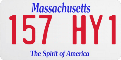 MA license plate 157HY1
