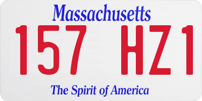 MA license plate 157HZ1
