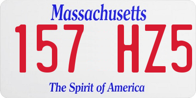 MA license plate 157HZ5