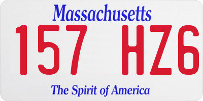 MA license plate 157HZ6