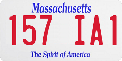 MA license plate 157IA1
