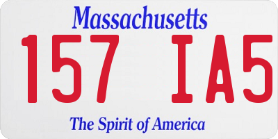 MA license plate 157IA5