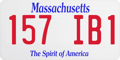 MA license plate 157IB1