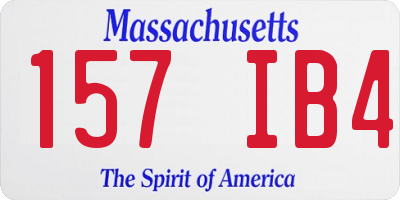 MA license plate 157IB4