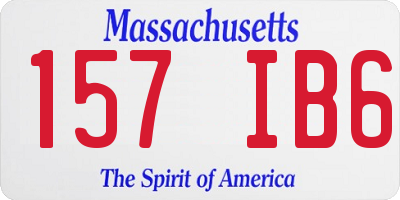 MA license plate 157IB6