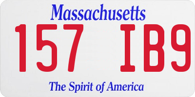 MA license plate 157IB9