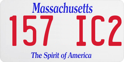 MA license plate 157IC2