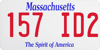 MA license plate 157ID2