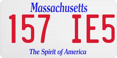 MA license plate 157IE5