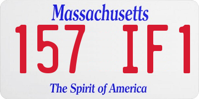 MA license plate 157IF1