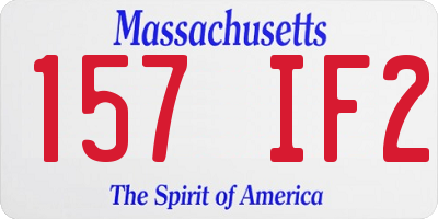 MA license plate 157IF2