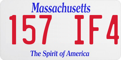 MA license plate 157IF4