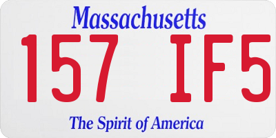 MA license plate 157IF5