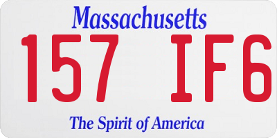 MA license plate 157IF6