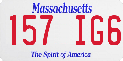 MA license plate 157IG6