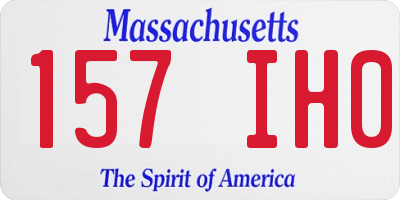 MA license plate 157IH0
