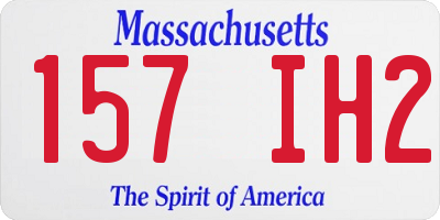 MA license plate 157IH2