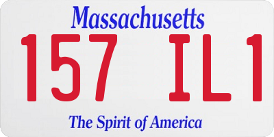 MA license plate 157IL1