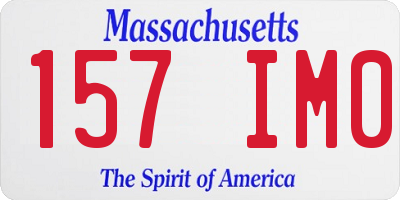 MA license plate 157IM0