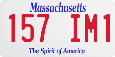 MA license plate 157IM1