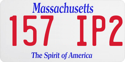MA license plate 157IP2