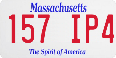 MA license plate 157IP4