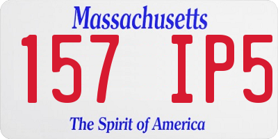 MA license plate 157IP5