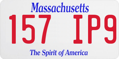 MA license plate 157IP9