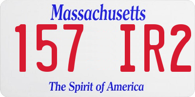 MA license plate 157IR2