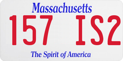 MA license plate 157IS2