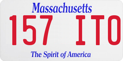 MA license plate 157IT0