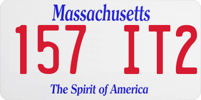 MA license plate 157IT2