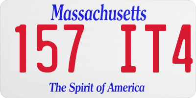 MA license plate 157IT4