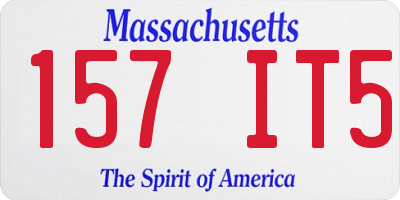 MA license plate 157IT5