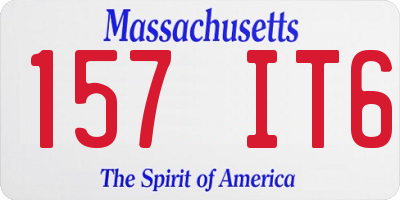 MA license plate 157IT6