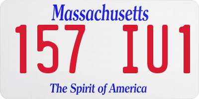 MA license plate 157IU1