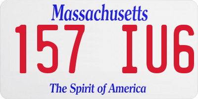 MA license plate 157IU6
