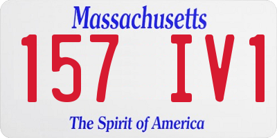 MA license plate 157IV1