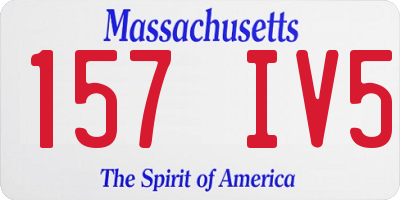 MA license plate 157IV5