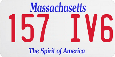 MA license plate 157IV6