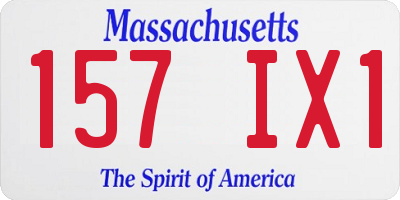 MA license plate 157IX1