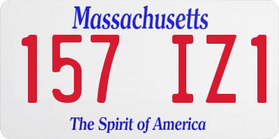 MA license plate 157IZ1
