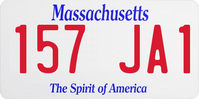 MA license plate 157JA1