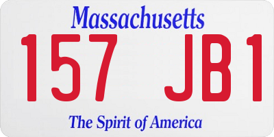 MA license plate 157JB1