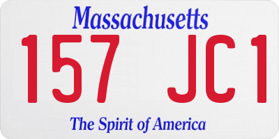MA license plate 157JC1