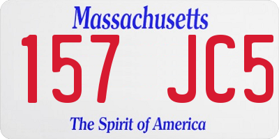MA license plate 157JC5